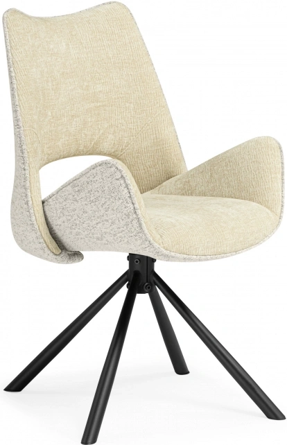 Стул на металлокаркасе Balaton 360, крутящийся, бежевый / черный
