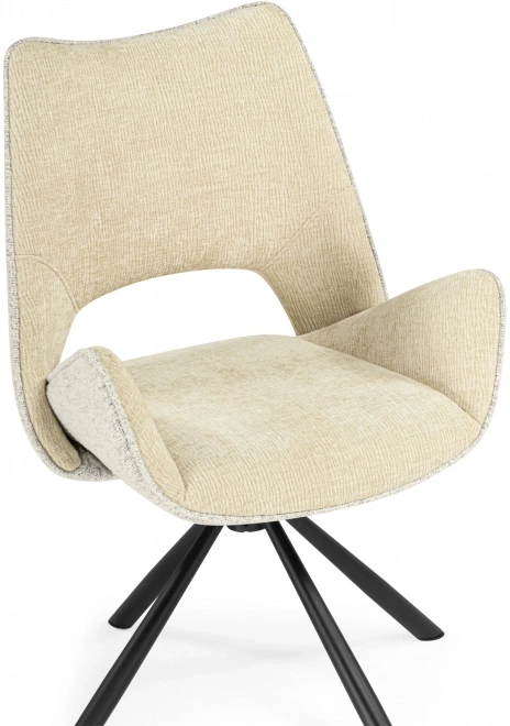 Стул на металлокаркасе Balaton 360, крутящийся, бежевый / черный