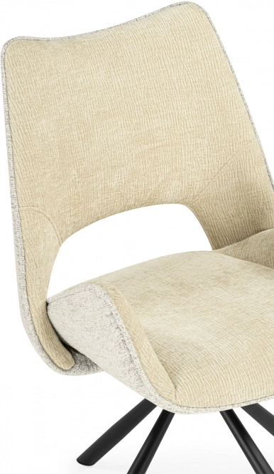 Стул на металлокаркасе Balaton 360, крутящийся, бежевый / черный