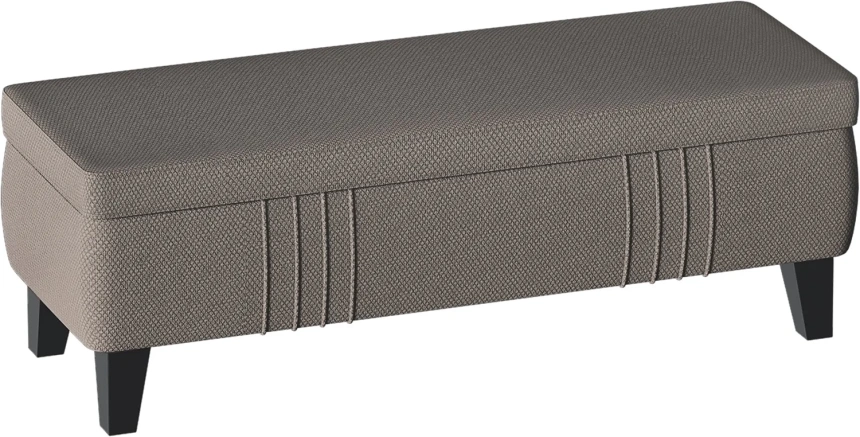 Банкетка Севилья, мягкая, с ящиком, альба светло-коричневый