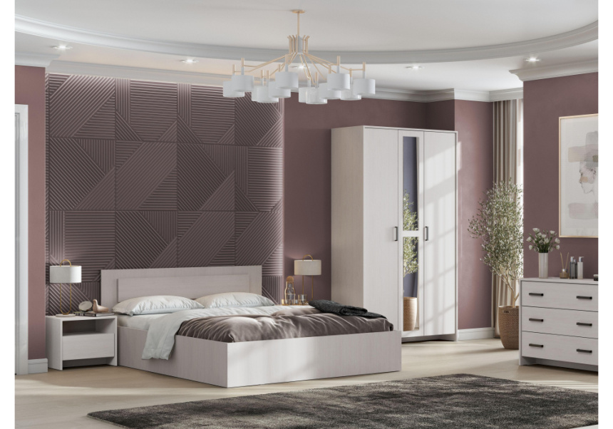 Кровать Taika, 160x200, ясень анкор светлый