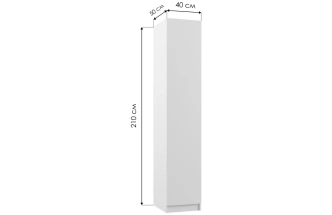 Шкаф одностворчатый Мадера, распашной c полками, ДМ лдсп белый