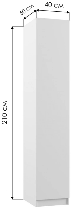 Шкаф одностворчатый Мадера, распашной c полками, ДМ лдсп белый
