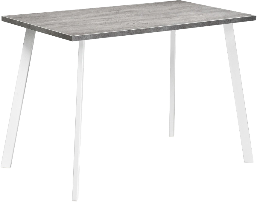 Кухонный стол Тринити Лофт, 120x60, ЛДСП, бетон, каркас матовый белый