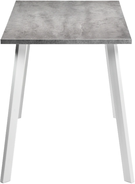 Кухонный стол Тринити Лофт, 120x60, ЛДСП, бетон, каркас матовый белый