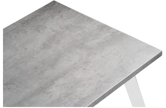 Кухонный стол Тринити Лофт, 120x60, ЛДСП, бетон, каркас матовый белый