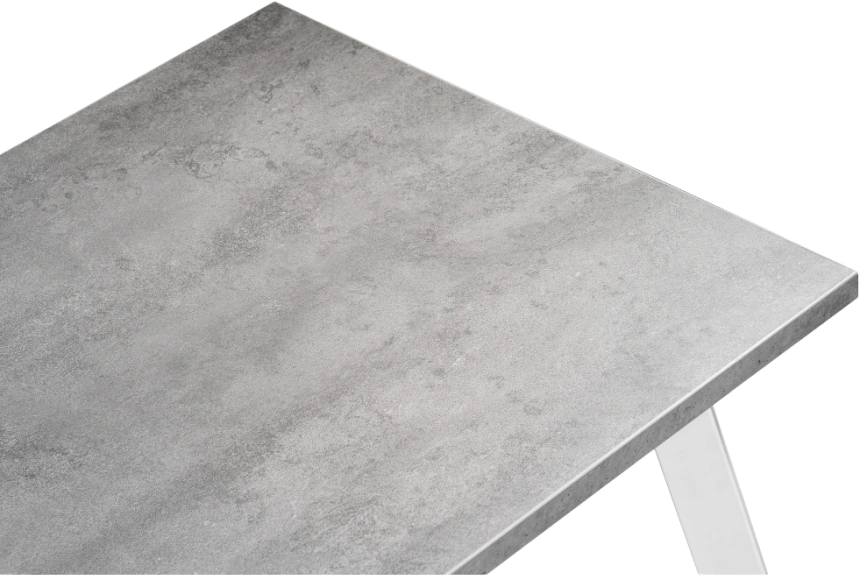 Кухонный стол Тринити Лофт, 120x60, ЛДСП, бетон, каркас матовый белый