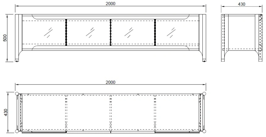 Тумба под ТВ Grimaldi, светлая