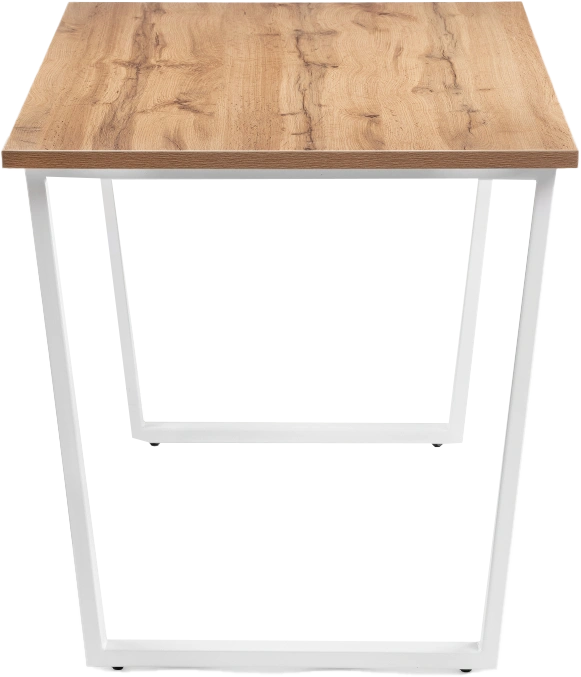 Кухонный стол Лота Лофт, 120x74, ЛДСП, дуб вотан, каркас матовый белый
