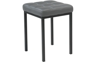Табурет Байя, кожзам, темно-серый / черный матовый