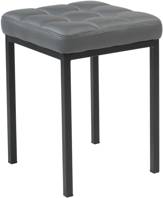 Табурет Байя, кожзам, темно-серый / черный матовый