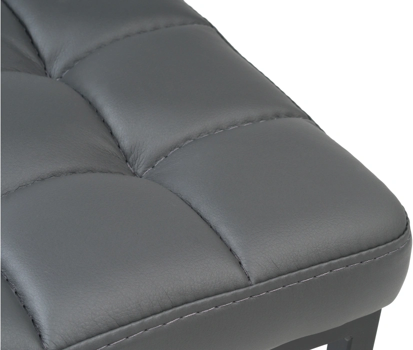 Табурет Байя, кожзам, темно-серый / черный матовый