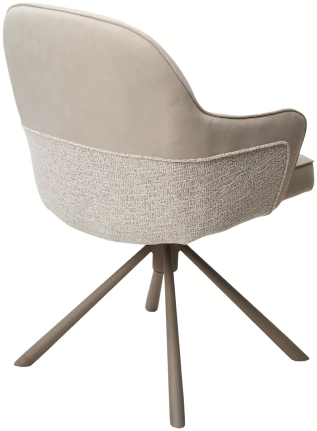 Стул Rikard, поворотный, кремовый Riely-111 / Present-120, шенилл - велюр, латте каркас