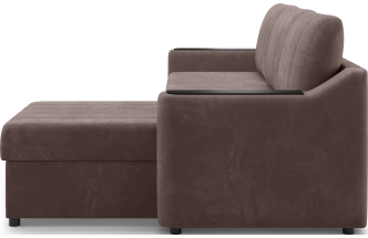 Диван угловой Мурано, модель 101, Maxx 235 (коричневый) / венге