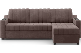 Диван угловой Мурано, модель 101, Maxx 235 (коричневый) / венге