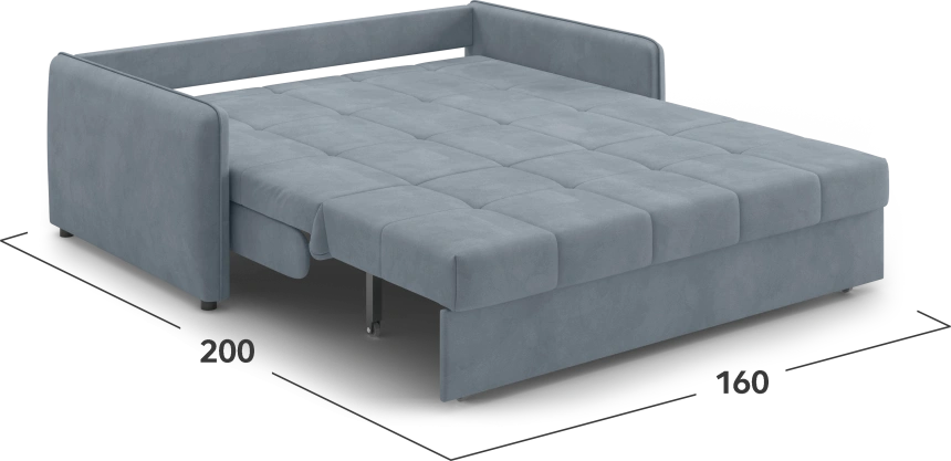 ​Диван прямой Монако 160, модель 068, Balance 996​ (серый)