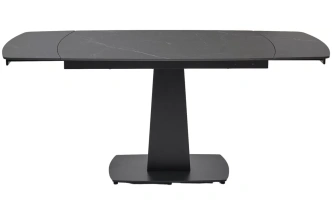 Обеденный раздвижной стол Balde 140, Matt Black Marble Solid Ceramic, Black
