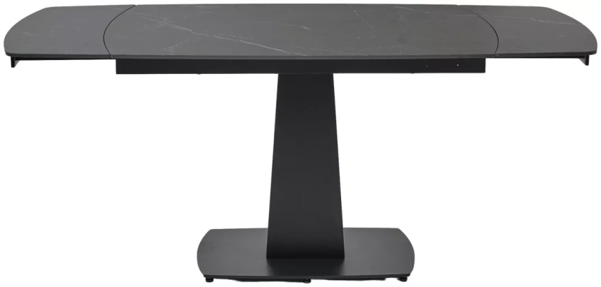 Обеденный раздвижной стол Balde 140, Matt Black Marble Solid Ceramic, Black