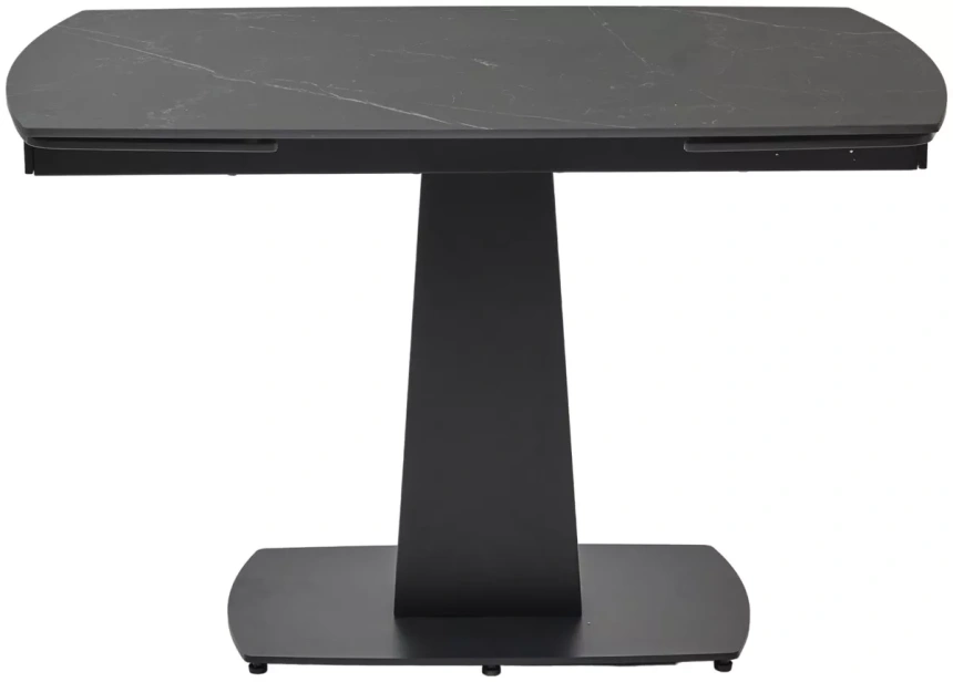 Обеденный раздвижной стол Balde 140, Matt Black Marble Solid Ceramic, Black