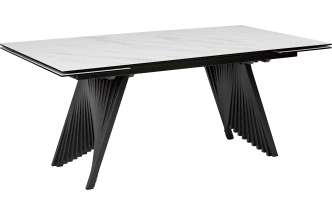 Кухонный стол раздвижной Ivar 200, Marbles KL-99 Белый мрамор, итальянская керамика