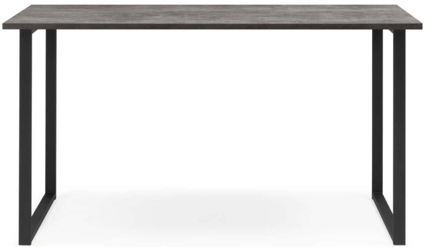 Обеденный стол Лиман, 140 х 80, бетон светлый / черный матовый