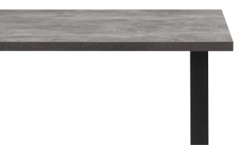 Обеденный стол Лиман, 140 х 80, бетон светлый / черный матовый