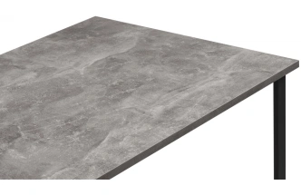 Обеденный стол Лиман, 140 х 80, бетон светлый / черный матовый