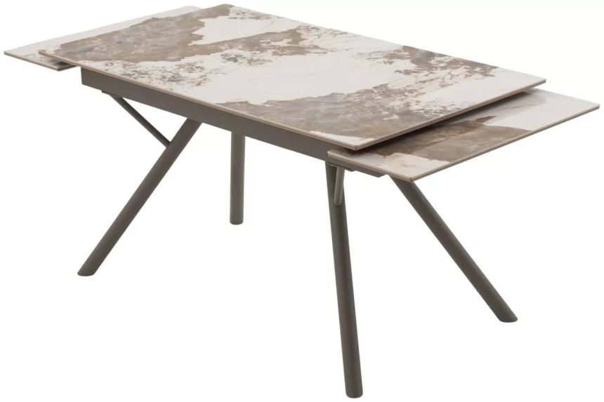 Обеденный раздвижной стол Либерти 140, Pandora, керамика, латте каркас 