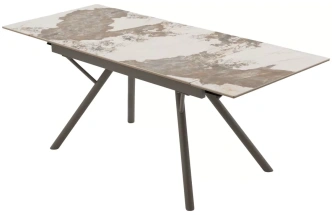 Обеденный раздвижной стол Либерти 140, Pandora, керамика, латте каркас