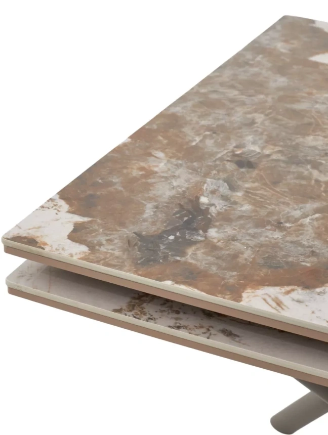 Обеденный раздвижной стол Либерти 140, Pandora, керамика, латте каркас 