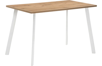 Кухонный стол Тринити Лофт, 140x80, ЛДСП, дуб вотан, каркас белый матовый