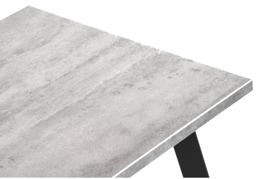 Кухонный стол Тринити Лофт, 120x60, ЛДСП, бетон, каркас матовый черный
