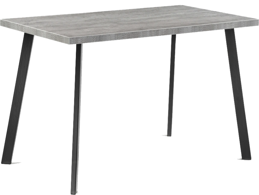 Кухонный стол Тринити Лофт, 120x60, ЛДСП, бетон, каркас матовый черный
