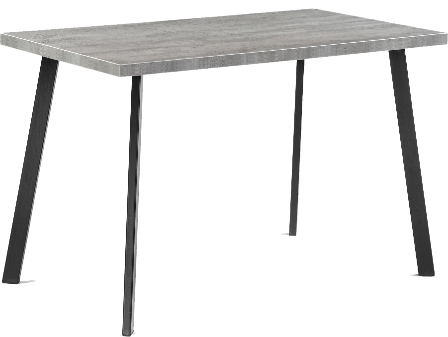 Кухонный стол Тринити Лофт, 120x60, ЛДСП, бетон, каркас матовый черный