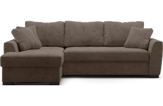 Диван угловой Като, модель 033, Germes Chocolate (коричневый)