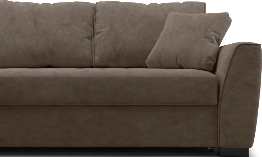 Диван угловой Като, модель 033, Germes Chocolate (коричневый)