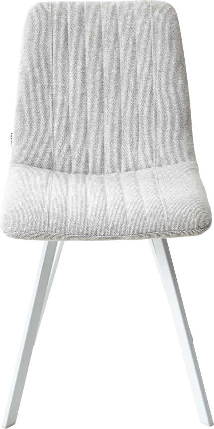 Стул Elvis, мягкий, WZ2042-19 галечный серый фактурный велюр, белый каркас