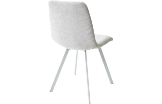 Стул Elvis, мягкий, WZ2042-19 галечный серый фактурный велюр, белый каркас