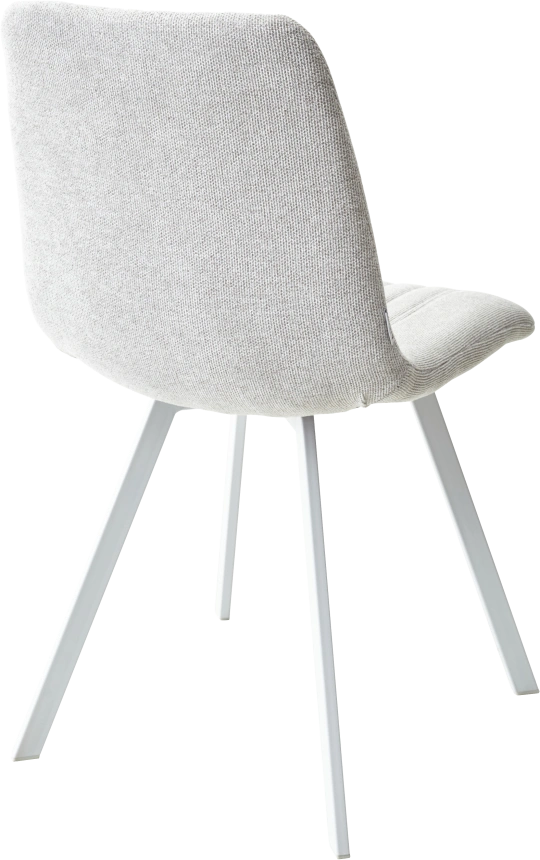 Стул Elvis, мягкий, WZ2042-19 галечный серый фактурный велюр, белый каркас