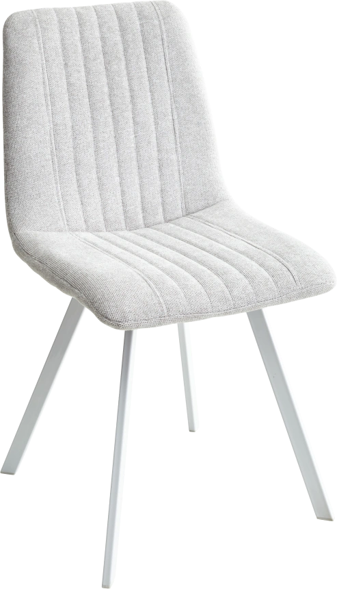 Стул Elvis, мягкий, WZ2042-19 галечный серый фактурный велюр, белый каркас