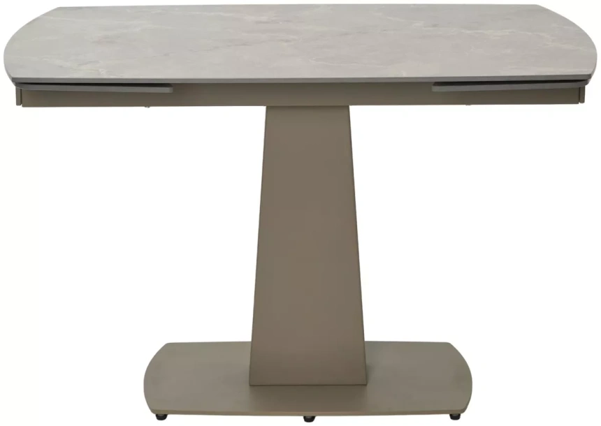 Обеденный раздвижной стол Balde 140, Matt Latte Stone Solid Ceramic, Taupe