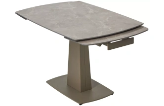 Обеденный раздвижной стол Balde 140, Matt Latte Stone Solid Ceramic, Taupe 