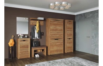 Тумба для обуви Соренто, с дверцей и ящиком, дуб стирлинг