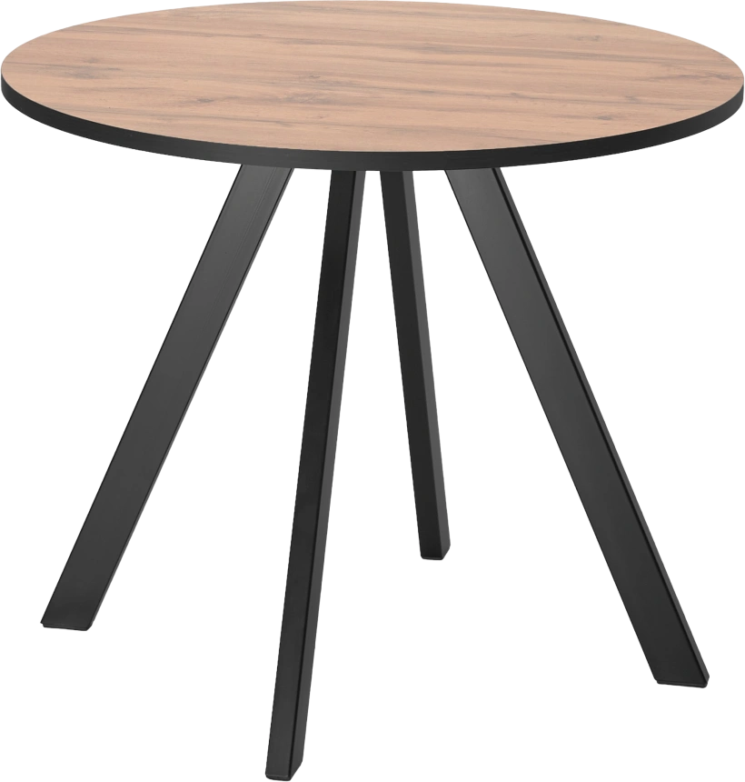 Кухонный стол Монтен 90, нераздвижной Дуб Вотан, Черный