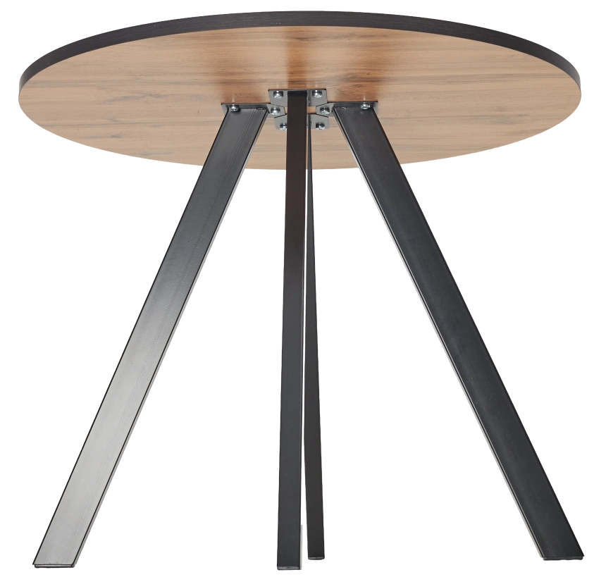 Кухонный стол Монтен 90, нераздвижной Дуб Вотан, Черный