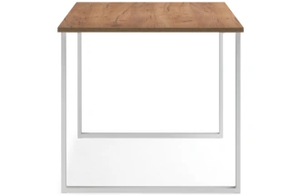 Обеденный стол Лиман, 140 x 80, дуб крафт золотой / белый матовый