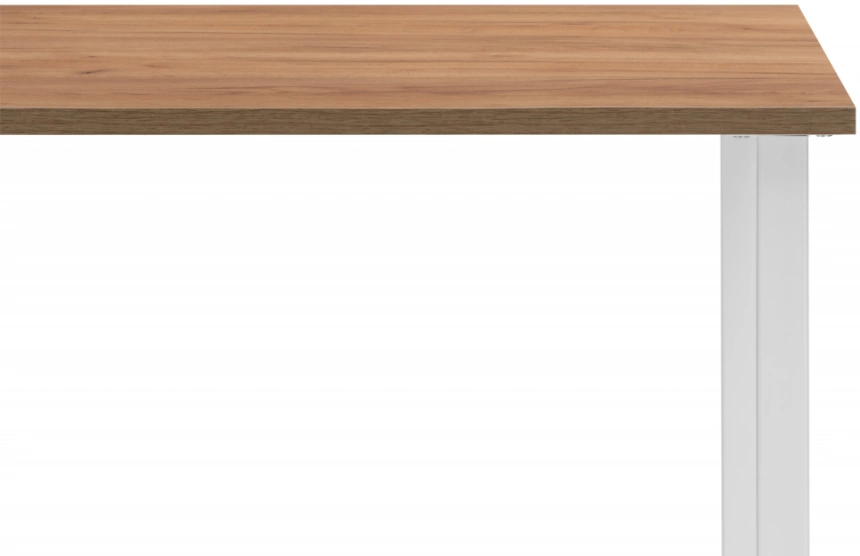 Обеденный стол Лиман, 140 x 80, дуб крафт золотой / белый матовый