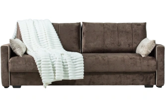 Диван прямой Бали 3, Kioto chocolate, Kioto beige