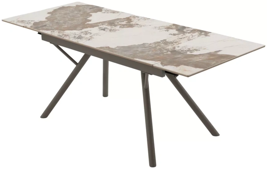 Обеденный раздвижной стол Либерти 180, Pandora, керамика, латте каркас 