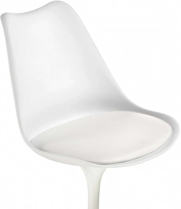 Стул поворотный Tulip, на одной ножке, белый